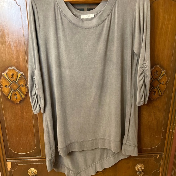 Slate gray Easel asymmetrical tunic - Picture 2 of 11